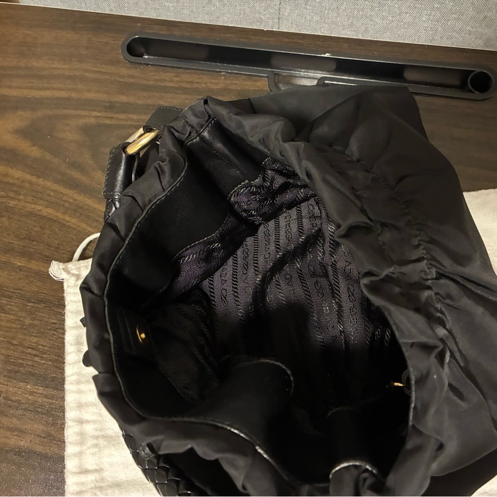 Prada Black Hobo Bag with Gold Hardware - Picture 12 of 16